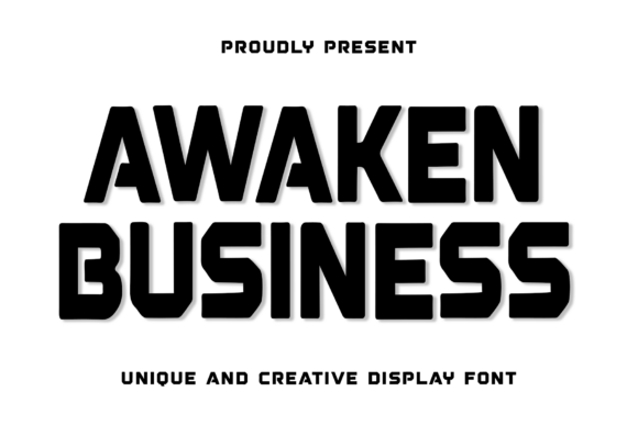 Awaken Business Font: A Festive Display Typeface for Brands