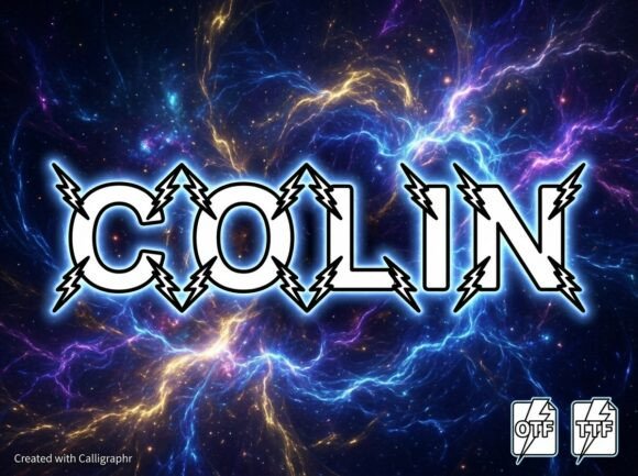 Colin: A Bold Display Typeface for Handmade Labels & Craft Projects