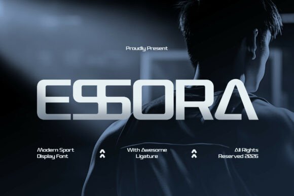 Essora: A Bold Sport Display Typeface for Editorial Design