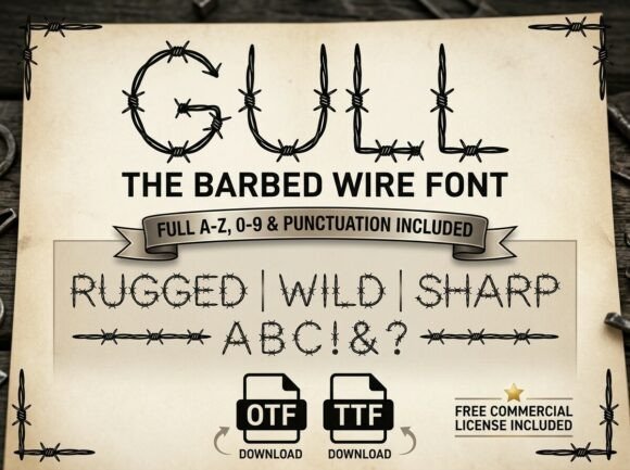 Gull: A Rugged Display Font for Edgy Digital Branding