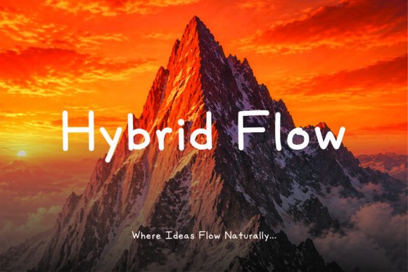 Hybrid Flow: A Monoline Display Typeface That Feels Like a Deep Breath