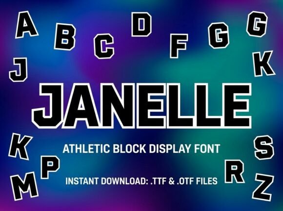 Janelle: A Varsity-Inspired Display Typeface for Digital Impact
