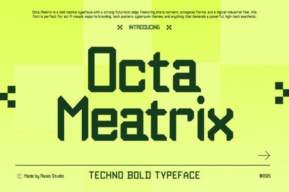 Octa Meatrix: A Futuristic Display Typeface for Digital Branding